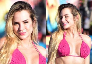 Gabi Martins posa de biquíni em <i>pool party</i> da <i>Farofa da Gkay</i>. Veja as famosas que arrasaram usando a peça!