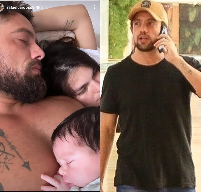 Rafael Cardoso mostra momento fofo com a filha recém-nascida
