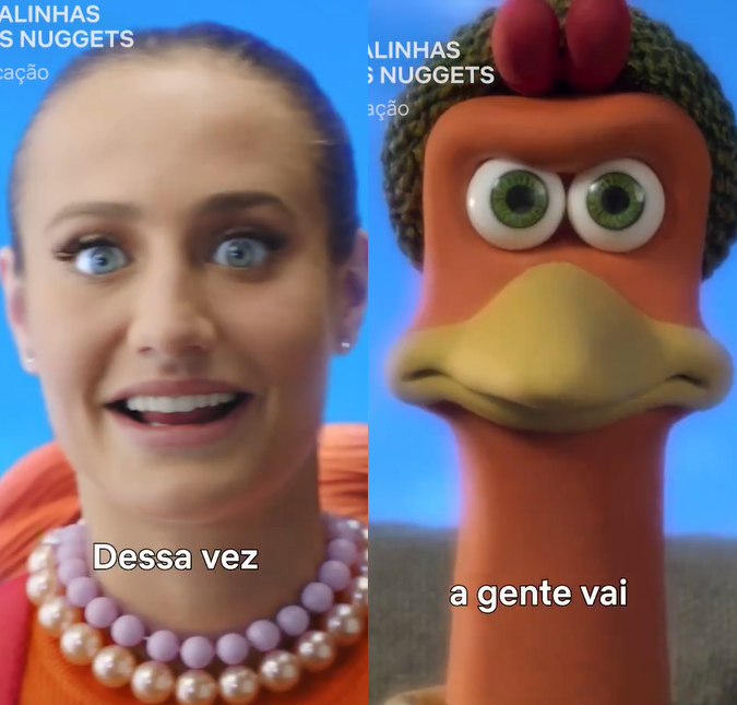 Bruna Griphao aparece em vídeo de <i>A Fuga das Galinhas 2</i> e <i>web</i> vai à loucura