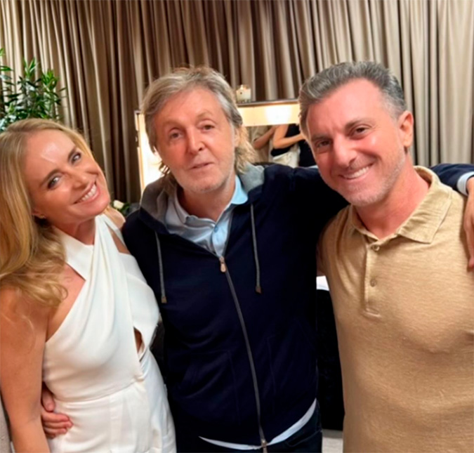 Angélica e Luciano Huck tiram foto com Paul McCartney e Marcos Mion dispara: <I>Os brasileiros mais bem conectados de todos os tempos</i>