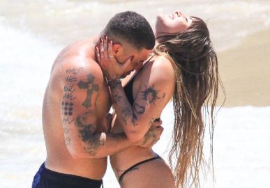 Filipe Ret e namorada curtem dia de praia no Rio de Janeiro e elevam o clima; confira cliques do casal!