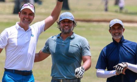 Tadeu Schmidt, Rodrigo Lombardi e Marcos Pasquim aproveitam dia ensolarado para jogar golfe; veja!
