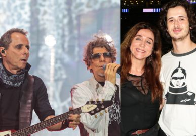 Após polêmica, Marisa Orth e o filho curtem <I>show</I> dos <I>Titãs</I> juntos