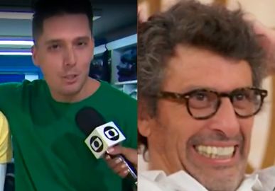 Gafe ao vivo! Homem se confunde e chama Milhem Cortaz de Marcius Melhem