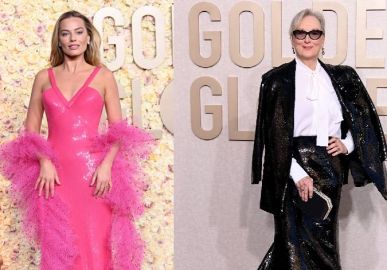 Margot Robbie, Meryl Streep, Leonardo DiCaprio...Confira os <I>looks</i> dos famosos que passaram pelo tapete vermelho do <I>Globo de Ouro 2024</i>
