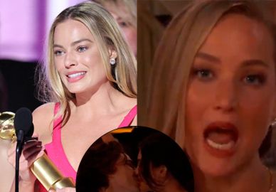 Jennifer Lawrence reclamando, beijo entre Timothée Chalamet e Kylie Jenner, reencontros... Veja tudo o que rolou no <I>Globo de Ouro 2024</i>