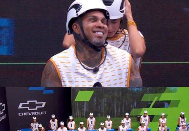 Rodriguinho é o primeiro eliminado da prova do líder do <I>BBB24</i>, que exige agilidade e resistência