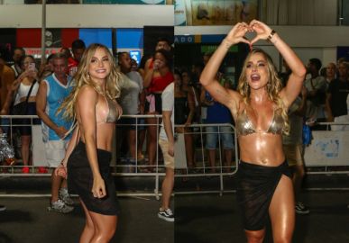 Biquíni de Gabi Martins arrebenta durante ensaio da Unidos de Vila Isabel: <I>- Fiquei com os peitos de fora</I>