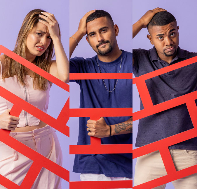 Beatriz, Lucas Pizane e Davi estão no paredão do <I>BBB24</i>