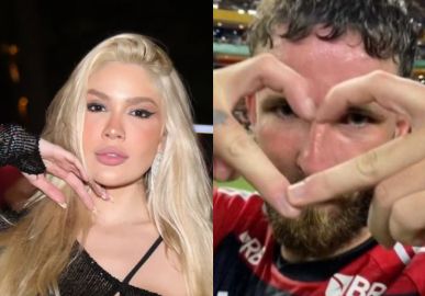 Está rolando? Karoline Lima comemora gol de Léo Pereira e jogador do Flamengo faz sinal para modelo