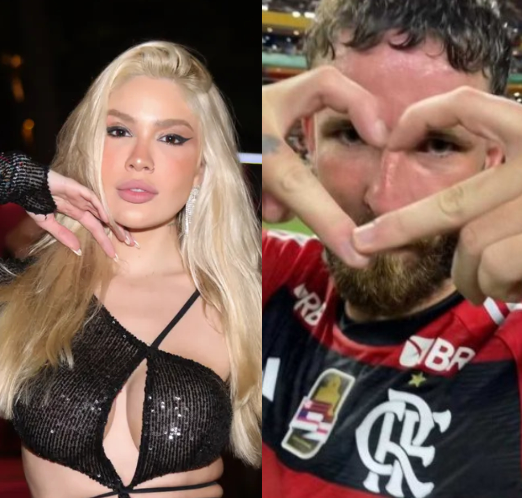 Está rolando? Karoline Lima comemora gol de Léo Pereira e jogador do Flamengo faz sinal para modelo