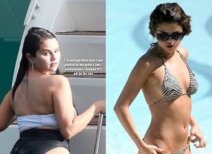 Selena Gomez faz antes e depois de seu corpo: <I>Não sou perfeita, mas tenho orgulho de ser quem sou</i>