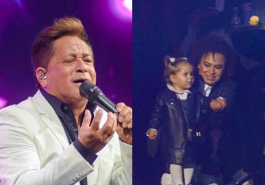 Leonardo faz <i>show</i> em São Paulo e é prestigiado pelas netas, Maria Flor e Maria Alice