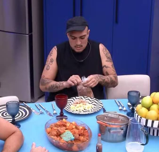 No <i>BBB24</i>, após brigar com Davi, MC Bin Laden se recusa a comer comida feita por <i>brother</i>