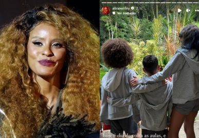 Aline Wirley sobre fase de adaptação dos filhos na escola: <i>Tudo novo, mas estamos felizes</i>
