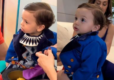 Luca, filho de Claudia Raia e Jarbas Homem de Mello, encanta ao comemorar primeiro aniversário vestido de mágico