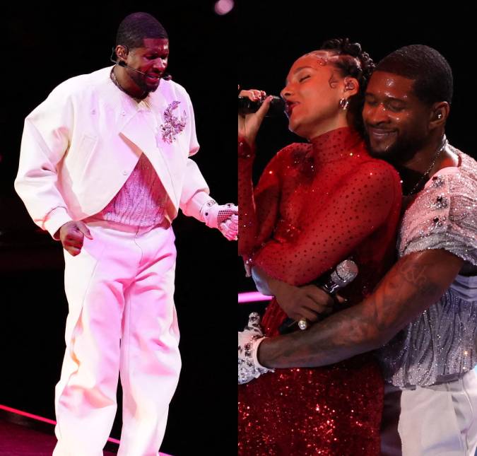 Usher faz apresentação nostálgica no <i>show</i> do intervalo do <i>Super Bowl</i> e entrega tudo nas coreografias