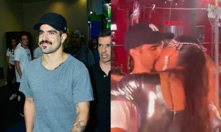 Caio Castro dá beijão em Alinne Rosa durante Carnaval de Salvador; veja!