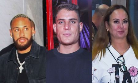 Tiago Ramos, ex da mãe de Neymar Jr., troca beijos com ex-<i>affair</i> do jogador