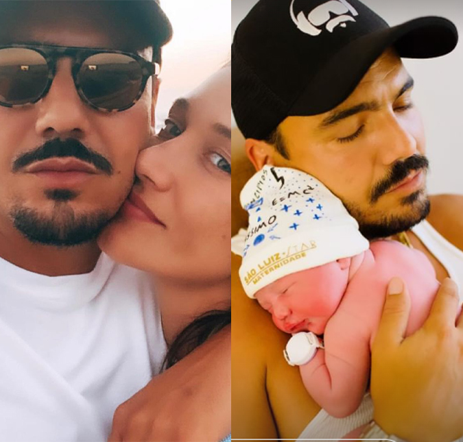 Tulio Dek, marido de Gabriela Morais, publica fotos com o filho recém-nascido, Massimo