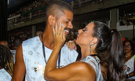 Viviane Araújo e Guilherme Militão exalam amor em desfiles das campeãs do Rio de Janeiro