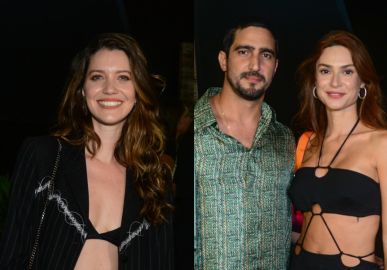 Nathalia Dill, Renato Goés, Rafa Kalimann e outros atores chegam para a festa da novela <I>Família é Tudo</i>