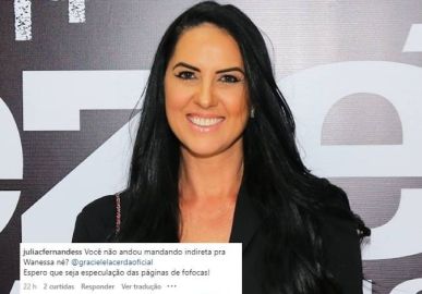 Graciele Lacerda nega que tenha mandando indireta para Wanessa Camargo