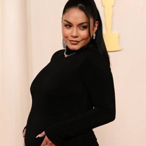 Vanessa Hudgens anuncia gravidez em tapete vermelho do Oscar 2024