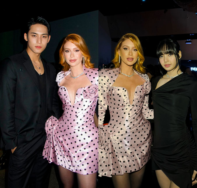 Marina Ruy Barbosa encontra Lisa do <i>BLACKPINK</i> e Mingyu do <i>SEVENTEEN</I> em evento na Coreia do Sul