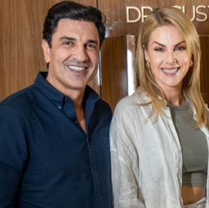 Edu Guedes acompanha Ana Hickmann em consulta médica no interior de São Paulo