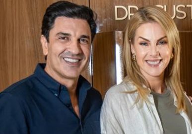 Edu Guedes acompanha Ana Hickmann em consulta médica no interior de São Paulo
