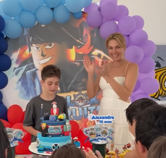 Ana Hickmann compartilha detalhes de festa de aniversário de Alezinho, assista