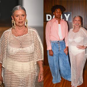 Astrid Fontenelle desfila na <I>SPFW</i> e recebe carinho de filho e Zeca Camargo