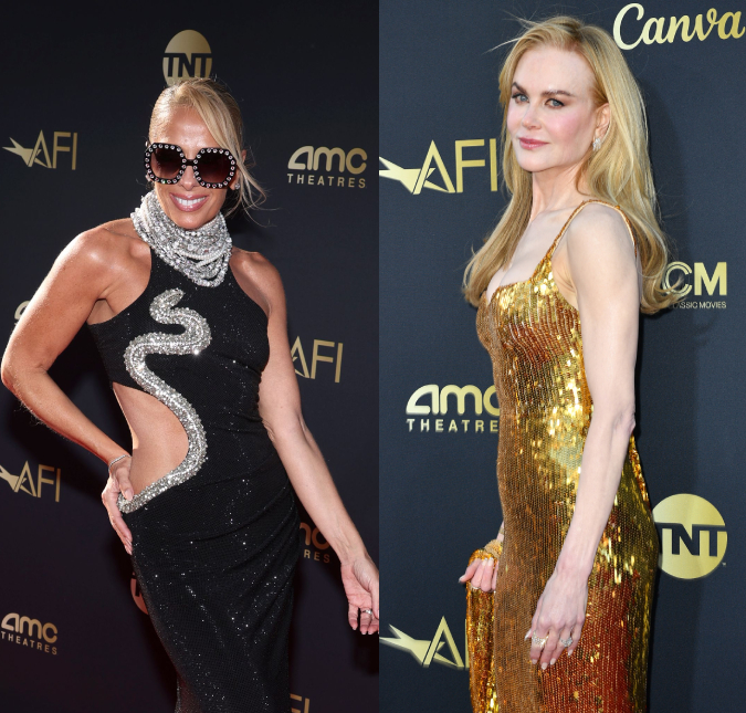 Gente como a gente! Adriane Galisteu tieta Meryl Streep e Nicole Kidman em evento