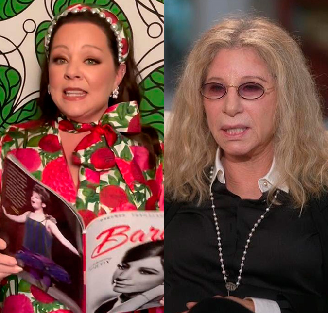 Melissa McCarthy cutuca Barbra Streisand após cantora perguntar se ela toma remédio para emagrecer