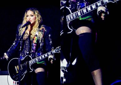 Descubra o motivo de Madonna ter usado joelheira no <I>show</i> do Rio de Janeiro