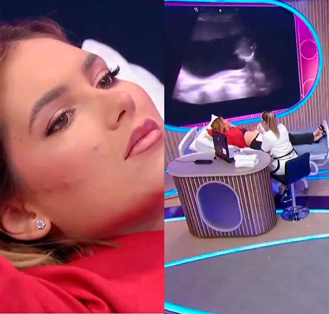 Virginia Fonseca faz ultrassom do terceiro filho no palco no <i>Sabadou</i>