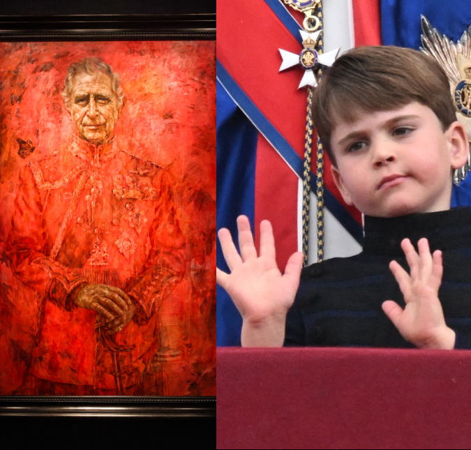 Quadro <I>demoníaco</i> de Rei Charles III, caretas do Príncipe Louis e mais... Veja os melhores <I>memes</i> da família real britânica