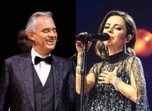Sandy canta com Andrea Bocelli em <i>show</i> do tenor em Belo Horizonte; confira!