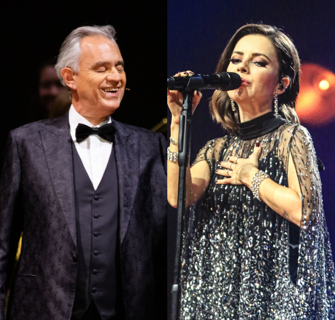 Sandy canta com Andrea Bocelli em <i>show</i> do tenor em Belo Horizonte; confira!