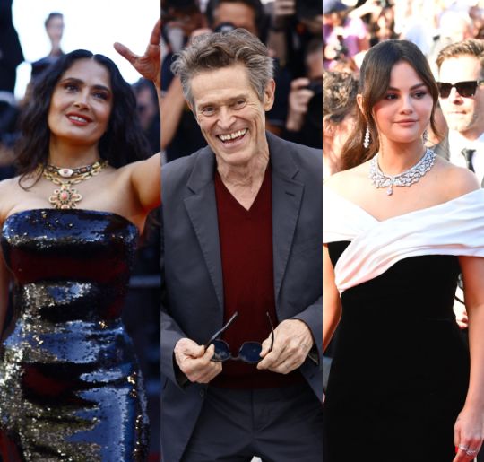 Salma Hayek, Willem Dafoe e Selena Gomez marcam presença no quinto dia do <i>Festival Cannes 2024</i>. Confira os <i>looks</i> dos famosos no evento!