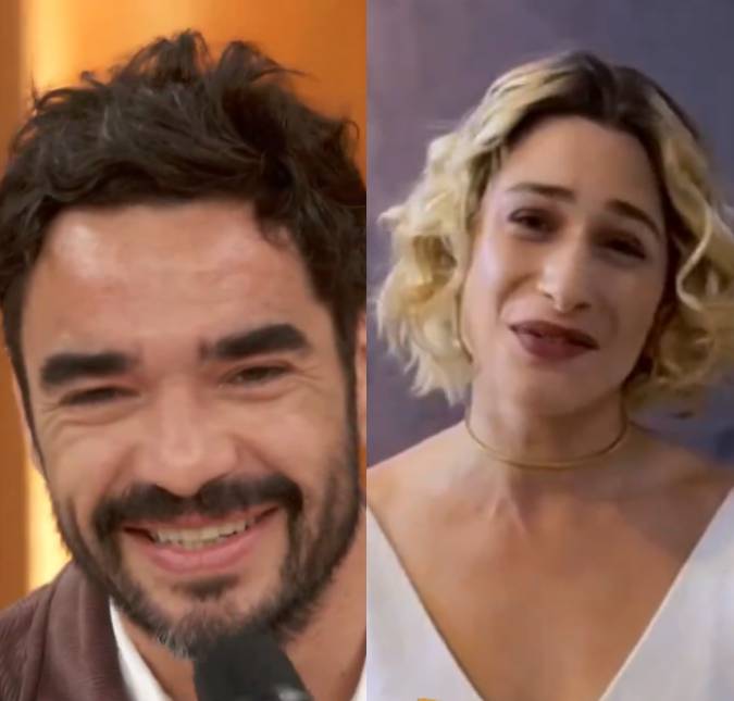 Juntos há sete anos, Caio Blat se emociona ao receber recado de Luisa Arraes no <i>Encontro</i>