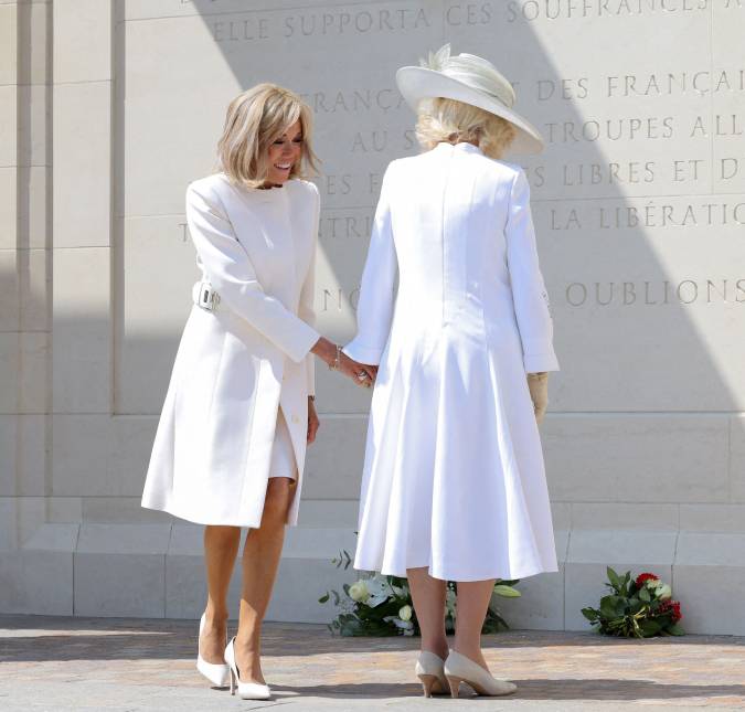 Rainha Camilla protagoniza momento constrangedor com Brigitte Macron durante cerimônia na França