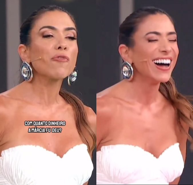Patrícia Abravanel se atrapalha com presença de Márcia Fu e solta palavrão no <I>Programa Silvio Santos</i>