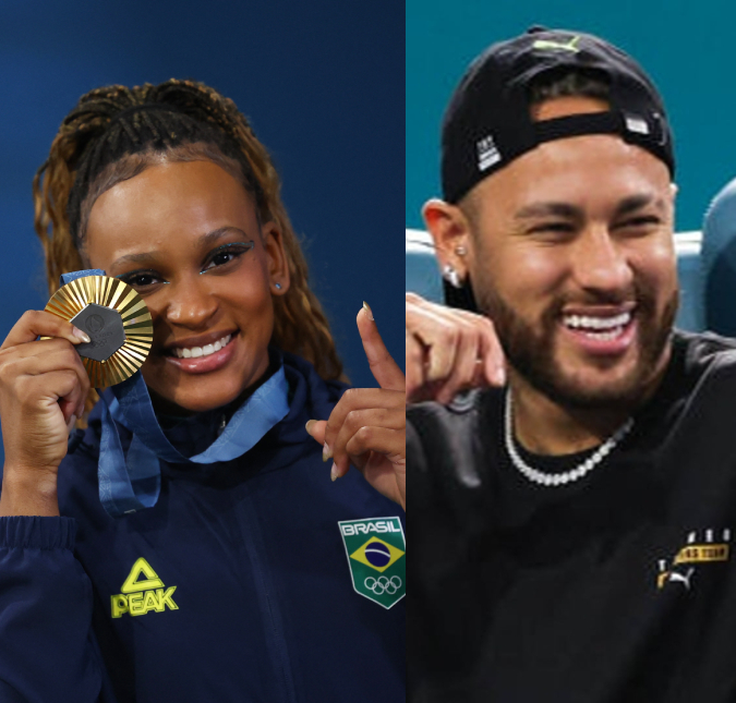Em meio a comparações, Neymar Jr. comemora medalha de ouro de Rebeca Andrade