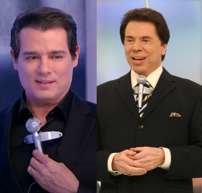 Em homenagem, Celso Portiolli aparece com microfone clássico de Silvio Santos