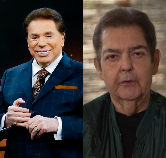 Faustão reaparece na televisão para falar sobre a morte de Silvio Santos: - <i>Ele deixou uma marca</i>