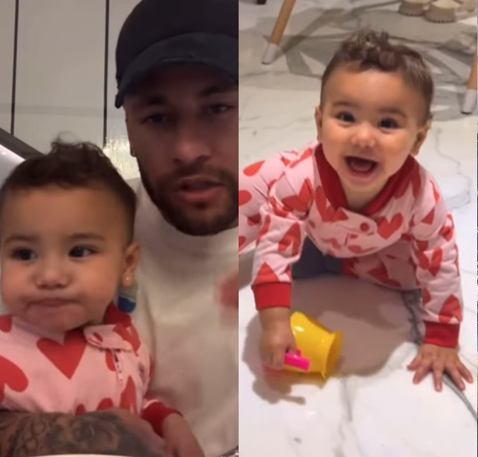 Neymar Jr. mostra momento fofo com Mavie: <i>Neném do papai</i>