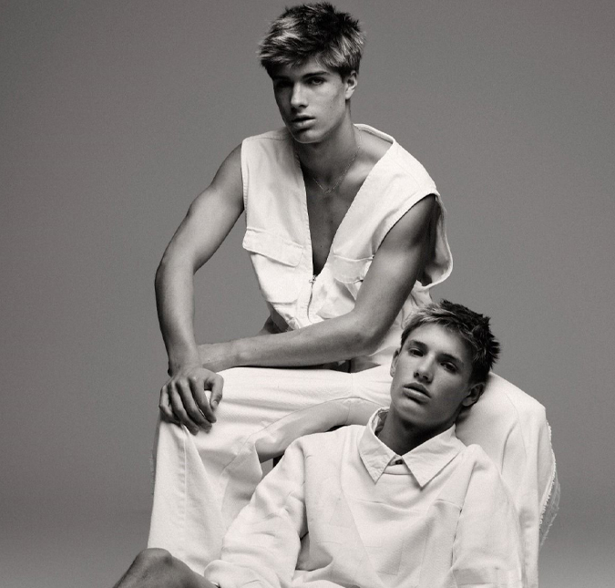 João e Francisco, filhos gêmeos de Fernanda Lima e Rodrigo Hilbert, viram modelos