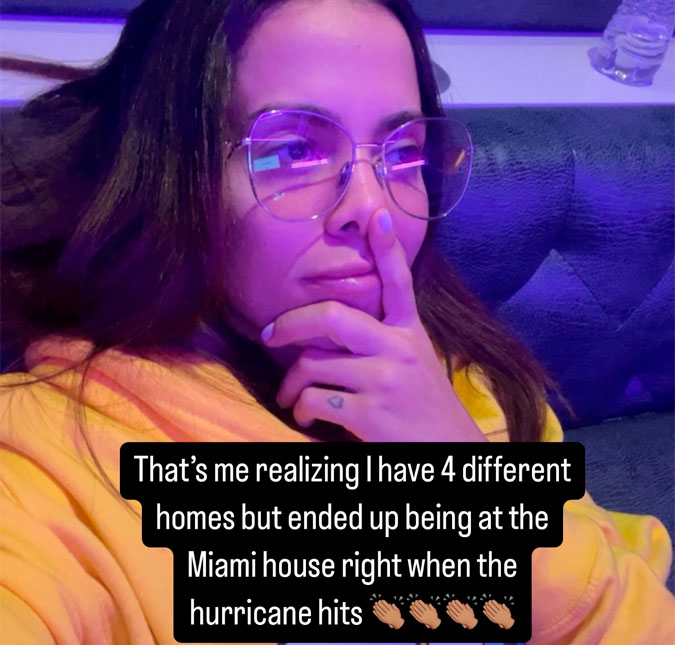 Em Miami, Anitta mostra reação ao descobrir chegada do furacão Milton a Flórida